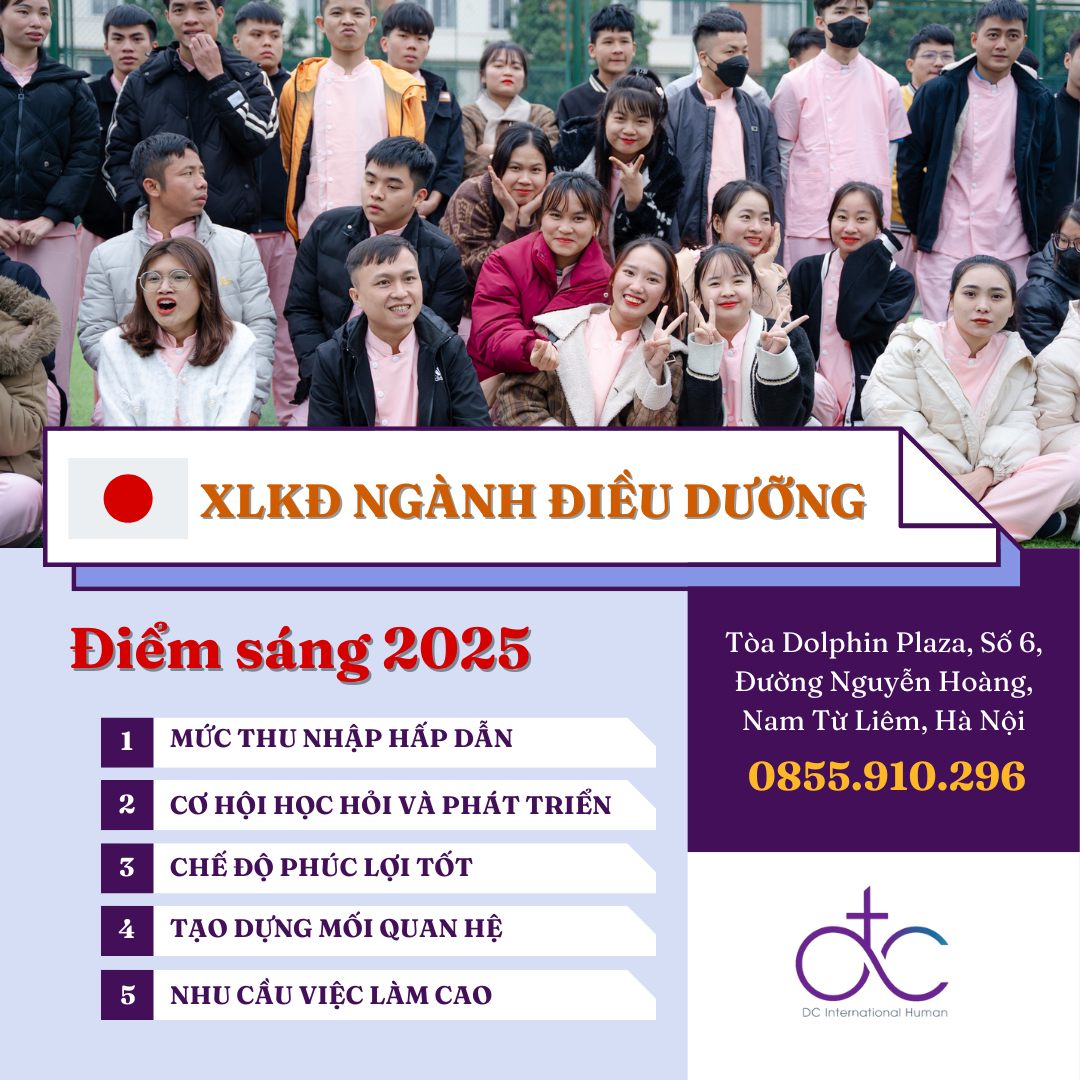 XUẤT KHẨU LAO ĐỘNG NGÀNH ĐIỀU DƯỠNG NHẬT BẢN – ĐIỂM SÁNG 2025