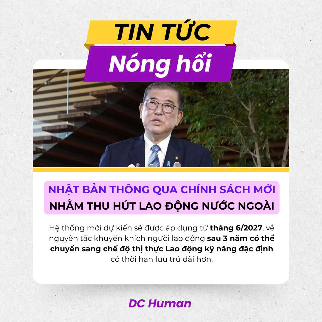 NHẬT BẢN THÔNG QUA CHÍNH SÁCH MỚI NHẰM THU HÚT LAO ĐỘNG NƯỚC NGOÀI