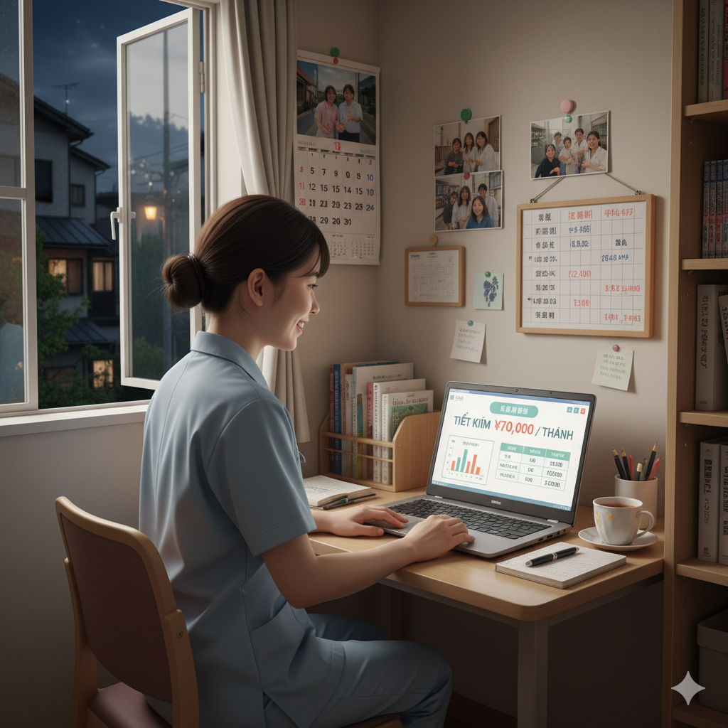 CHI PHÍ SINH HOẠT THỰC TẾ CỦA ĐIỀU DƯỠNG VIỆT TẠI NHẬT BẢN: BẤT NGỜ VỚI KHẢ NĂNG TIẾT KIỆM 