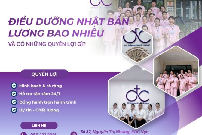 ĐIỀU DƯỠNG NHẬT BẢN LƯƠNG BAO NHIÊU VÀ CÓ NHỮNG QUYỀN LỢI GÌ?
