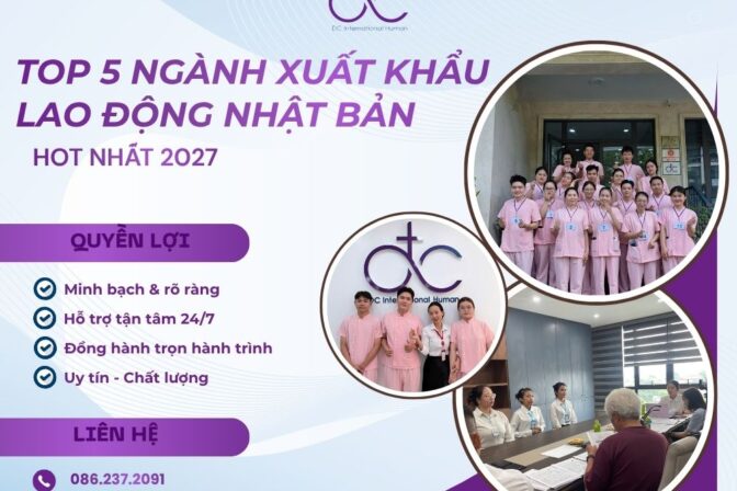 TOP 5 CÁC NGÀNH XUẤT KHẨU LAO ĐỘNG NHẬT BẢN HOT NHẤT 2026